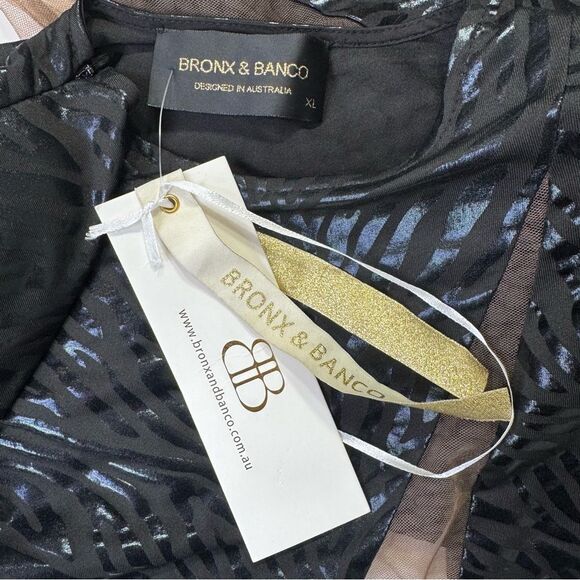 NEW Bronx And Banco Ricky Diamond Zebra Bodysuit Size 10 - Picture 7 of 9